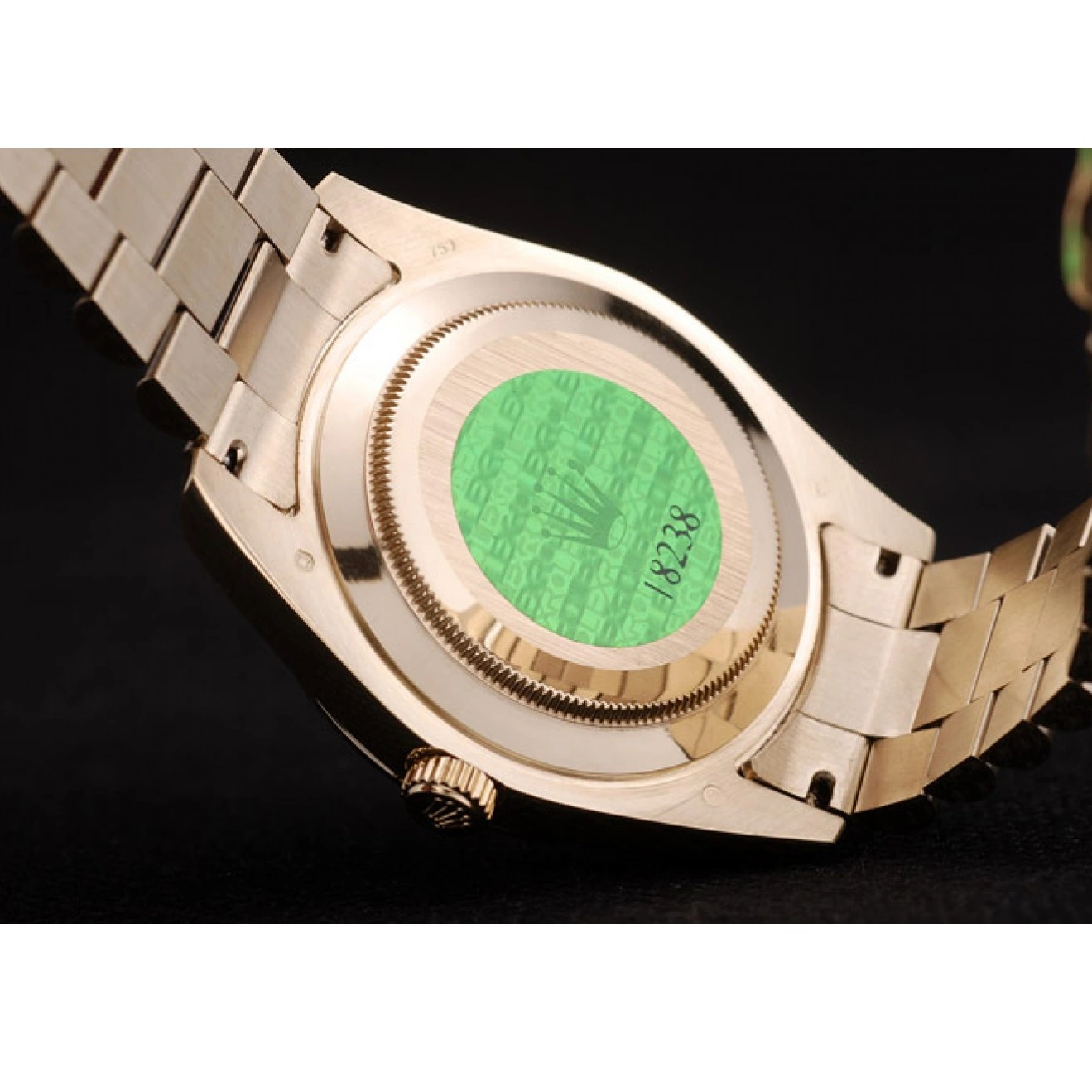 Aaa fake watches Rolex 41979 Ribbed Gold Goldish Bezel Stainless Steel Dial DayDate 0806